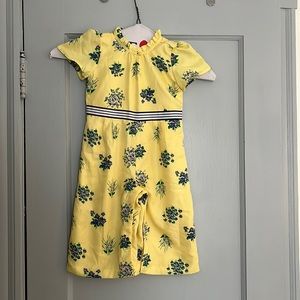 Janie and Jack yellow floral baby girl jumpsuit 18-24 months